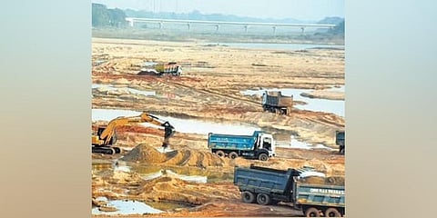 Illegal sand mining