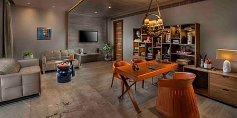 Home with multifunctional spaces.