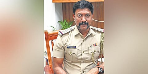 Police inspector LY Rajesh. (Photo | EPS)