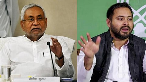 Bihar Chief Minister Nitish Kumar and RJD leader Tejashwi Yadav.