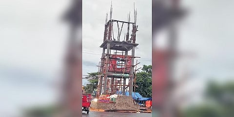 Clock tower under construction at Ranihat square | Express