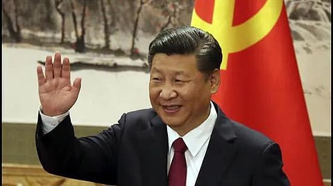Chinese President Xi Jinping waves during a press event. (File Photo | AP)