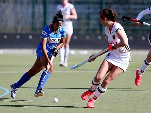 Indian women's hockey team forward Navneet Kaur. (Photo | ANI)