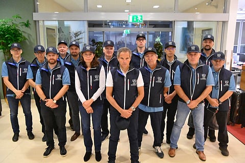 The IAEA mission in Ukraine led by Rafael Mariano Grossi. (Photo | Twitter)