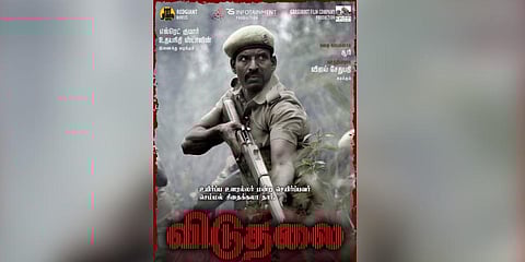Poster of Vetrimaran's 'Viduthalai'.(Photo | PTI)