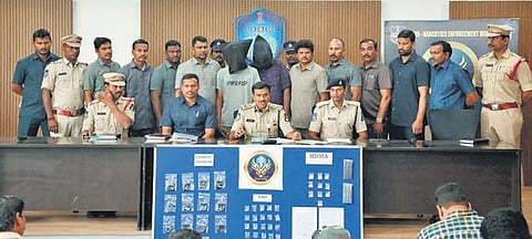 Hyderabad Commissioner of Police (CP) CV Anand and H-NEW DCP Gummi Chakravathy brief the media in the city on Thursday