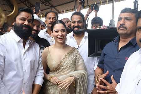 Actors Dileep and Tamannah.