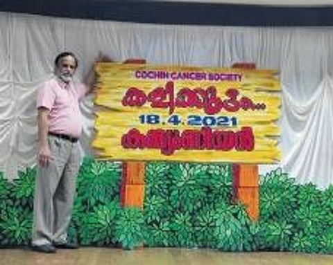 Dr V P Gangadharan at a children’s event organised by Cochin Cancer Society