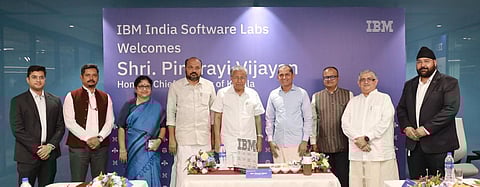 CM Pinarayi Vijayan (centre) at the launch. (Photo | EPS)
