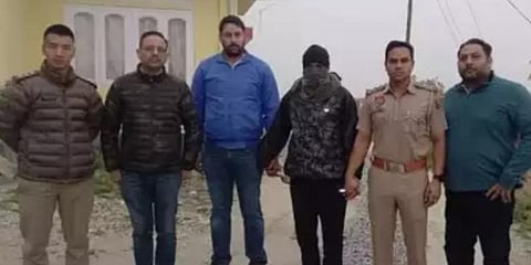 Accused army personnel Sanjeev Singh arrested from Sela Pass in Arunachal Pradesh. (Photo | ANI)