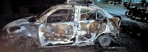 BJP functionary’s car set ablaze in Erode