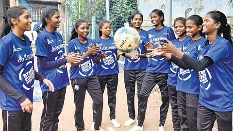 The team members share a lighter moment before commencing practice for the day, at the Karunalaya shelter in Chennai | P Jawahar