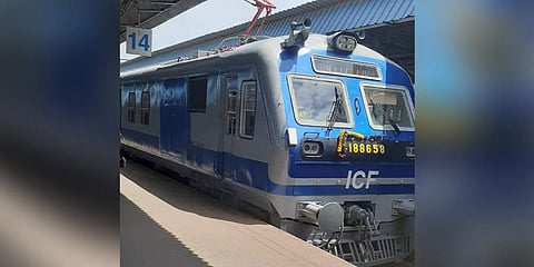Image of MEMU train used for representational purpose.