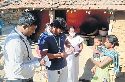 The team, led by Block Medical Officer C Rajesh Kumar, had to spend a total of `21,000 in order to get the first batch of 78 birth certificates | Express