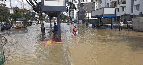 A visual of heavy rains in Bengaluru on September 4, 2022. (Photo | Vinod Kumar T, EPS)