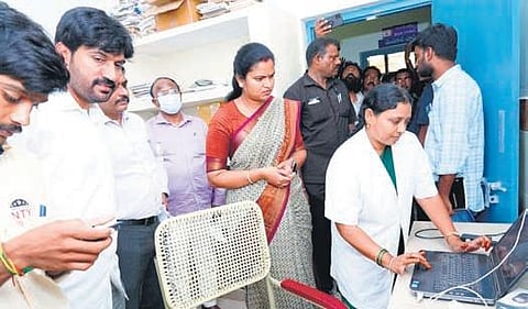 Health Minister Vidadala Rajini suspended the officer and said strict action would be taken against all the illegal activities carried out by him | EXPRESS