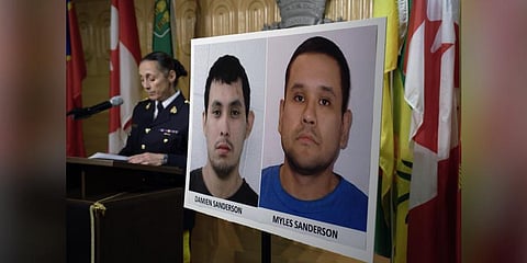 Police said the pair allegedly stabbed and killed multiple people in various locations between the James Smith Cree Nation and northeast of Saskatoon, and are presently at large. (Photo | AP)