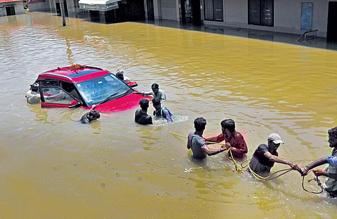 Visual from the recent Bengaluru floods | pics: Vinod Kumar T