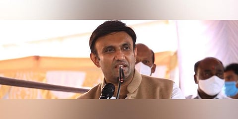 Karnataka Minister for Health and Family Welfare Dr K Sudhakar. (Photo | Twitter, @mla_sudhakar)