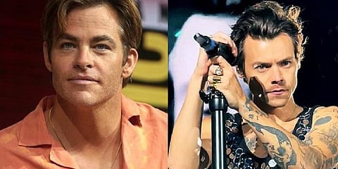 Hollywood actors Chris Pine and Harry Styles