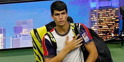 Carlos Alcaraz is the youngest US Open quarterfinalist in the Open Era. (Photo | AP)