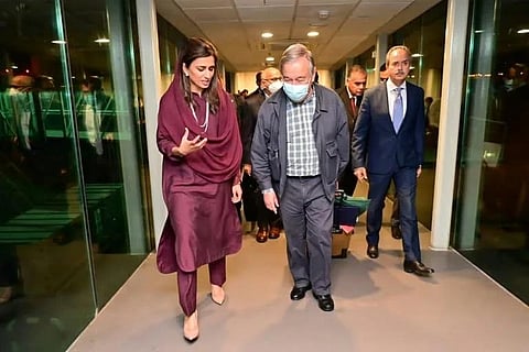 Antonio Guterres in Pakistan to mobilise help for millions of people affected by devastating monsoon floods. (Photo | AFP)