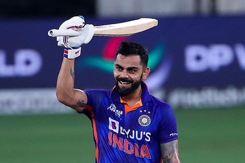 A smile of ecstasy. And RELIEF: Virat Kohli.