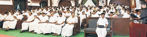 Governor RN Ravi addressing Tamil Nadu Assembly on Monday | special arrangement