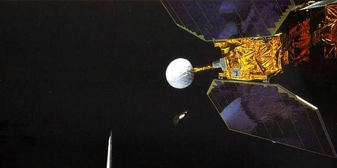 In this photo made available by NASA, the space shuttle Challenger launches the Earth Radiation Budget Satellite in 1984. (File photo | AP)