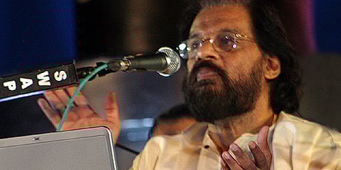 Eminent Carnatic vocalist and playback singer K J Yesudas. (File photo)