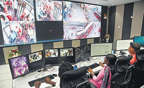 Minister Udhayanidhi Stalin inaugurated the Integrated Command and Control Centre at the MTC headquarters on Pallavan Salai on Tuesday | R Satish Babu