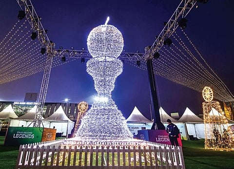 Installation outside Birsa Munda Hockey Stadium in Rourkela | Debadatta Mallick