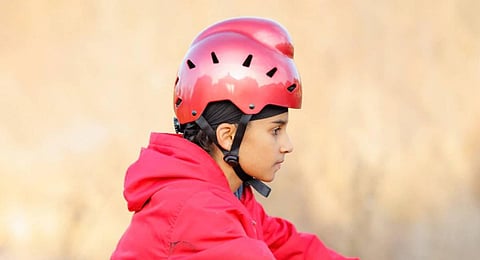 Sikh woman in Ontario creates turban-friendly helmet for her kids. (Photo | Twitter, @jacobsjapan)
