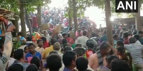 One dead while nine were injured in incident, three were referred to another hospital in Cuttack. (Photo | ANI Twitter)