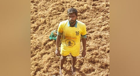 26-year-old bull tamer Aravindharaj.
