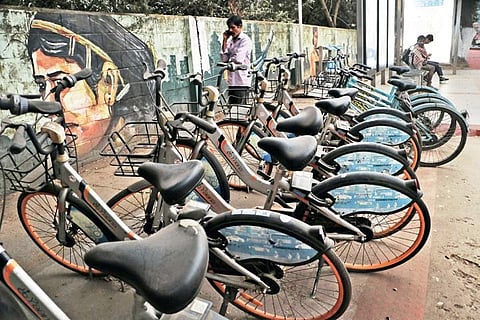 Mo Cycle bays languish in neglect across the city but tracks get a paint | Express