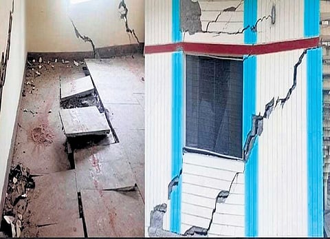 Cracks in another guesthouse after PWD building razed in Joshimath