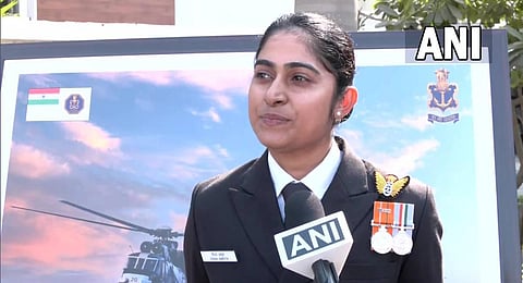 Lt Commander Disha Amrith. (Photo | ANI)