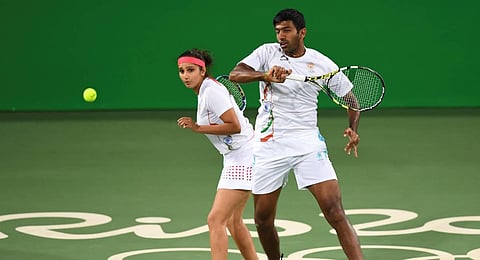 Indian team of Rohan Bopanna and Sania Mirza moved to the Australian Open mixed doubles semifinals . (Photo | AFP)