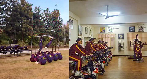 Women aspirants of Indian Armed forces undergo physical training at Punjab government's Mai Bhago Armed Forces Preparatory Institute. (Photos | PTI)
