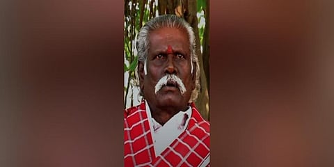 Tamate folk artiste Munivekatappa. (Photo | ANI)