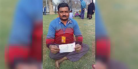 Gardener Sukh Nandan was among the special invitees to watch the Republic Day parade at the Kartavya Path (Photo | PTI)