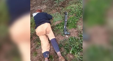 Pakistani intruder shot down by BSF in the Gurdaspur sector along the India-Pakistan international border in Punjab (Photo | ANI)