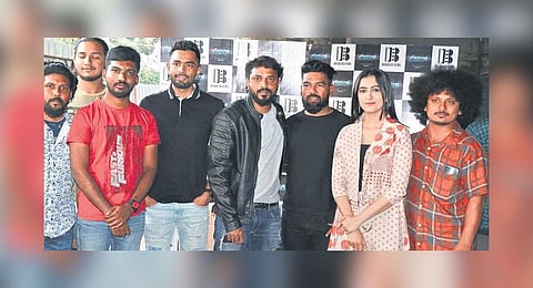 Cast and crew at the muhurath of 'Racer'.