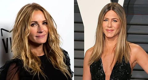 Actors Julia Roberts and Jennifer Aniston. (File Photos | AFP)