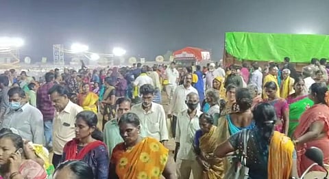 A representative image from the recent TDP event in Guntur which recorded multiple deaths and injuries due to stampede. (Photo | ANI)