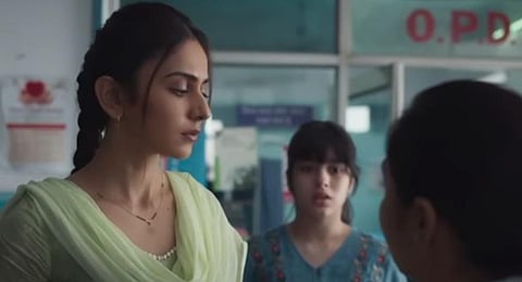 A still from the trailer of the movie 'Chhatriwali' (Photo | YouTube)