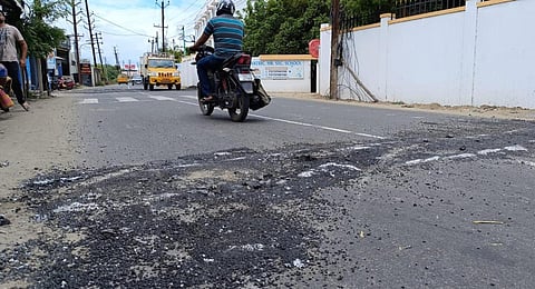 After the video footage of the accident went viral on social media, the police on Saturday morning removed the speed brake and initiated an investigation. (Photo | Express)