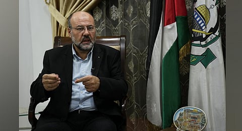 Ali Barakeh, a member of Hamas’ exiled leadership, speaks during an interview with The Associated Press in Beirut, Lebanon. (Photo | AP)