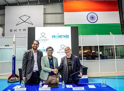 Skyroot signed an MoU with leading French earth observation constellation operator Prométhée Earth Intelligence (Photo | Special arrangement)